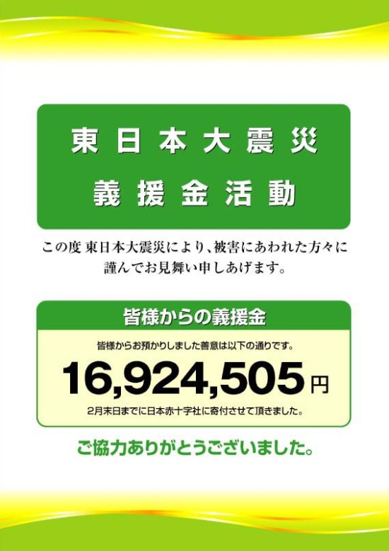��������̺�<br>������ư<br><br>��������������̺Ҥˤ�ꡢ�ﳲ�ˤ���줿������<br><br>���Ǥ����񤤿����夲�ޤ���<br><br>���ͤ��餪�¤��ꤷ�ޤ������դϰʲ����̤�Ǥ���<br><br>16,094,111��<br><br>1�������ޤǤ������ֽ����Ҥ˴��դ�����ĺ���ޤ�����<br><br>�����Ϥ��꤬�Ȥ��������ޤ�����